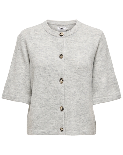 Only - ONLCamilla Kurzarm-Cardigan Knit - Light Grey Melange